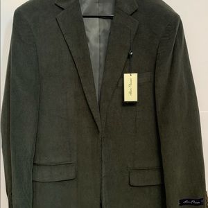 Olive green velvet blazer